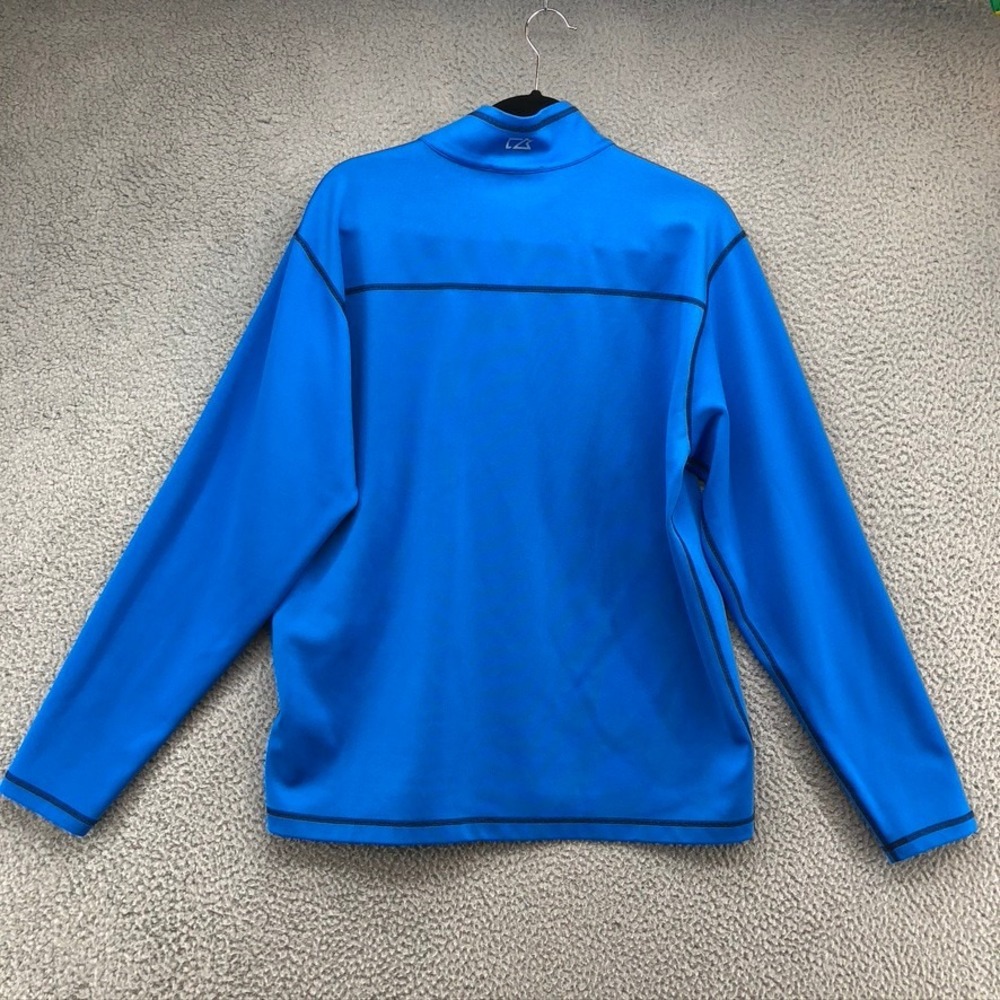 Cutter & Buck Pullover Mens Medium Blue MCK09425 Quarter Zip Long Sleeve Stretch - Picture 9 of 10